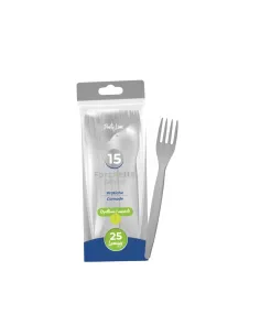 15 Forchette riutilizzabili Argento - Eleganza e Sostenibilità