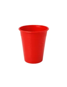 50 Bicchieri in Plastica Rosso da 200 ml