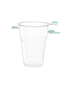 50 Bicchieri Kristal IMB Plastica SemiRigida da 400 ml Doppia Tacca (0