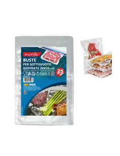 25 Sacchetti Sottovuoto 20x35 | Goffrate