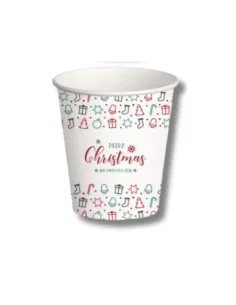 50 Bicchierini di Carta da 75ml Fantasia Christmas Candy - Perfetti per il Caffè!