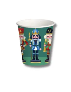 50 Bicchierini di Carta da 75ml Fantasia Schiaccianoci - Perfetti per il Caffè!