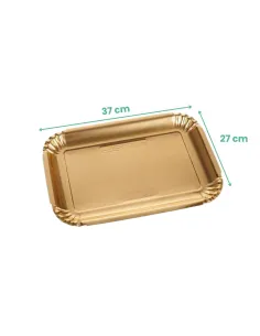 Vassoio|Navetta in Cartone da 10 kg Oro - Misura 7 (37x27)