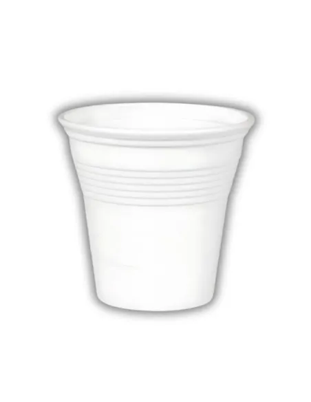 100 Bicchierini Caffè in Plastica 80 ml - Bianco - Vecchio Stile