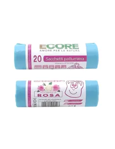 20 Sacchi Rifiuti 50x60 | Azzuro - Profumo Rosa