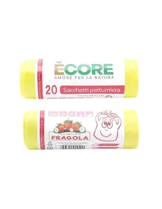20 Sacchi Rifiuti 50x60 | Giallo - Profumo Fragola