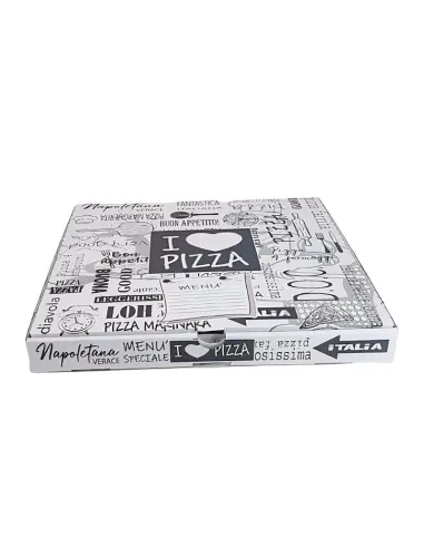 100 Scatole per Pizza da Asporto 33×33×3,5 cm – Chiusura Italiana, Alta Qualità e Sostenibilità