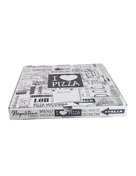 100 Scatole per Pizza da Asporto 33×33×3,5 cm – Chiusura Italiana, Alta Qualità e Sostenibilità