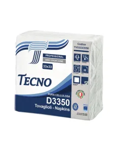 Tovaglioli Doppio Velo Tecno| Bianchi - 50 Pezzi