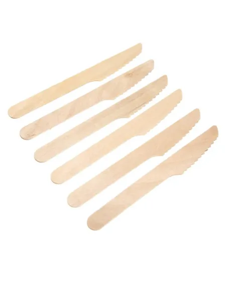 100 Coltelli Monouso in Legno - Sostenibilità e Praticità