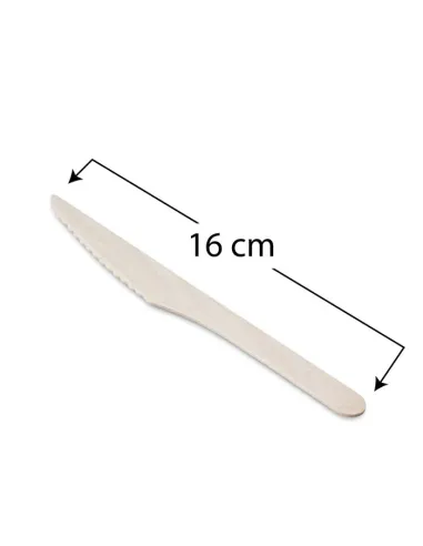 100 Coltelli Monouso in Legno - Sostenibilità e Praticità