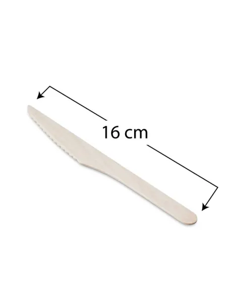 100 Coltelli Monouso in Legno - Sostenibilità e Praticità