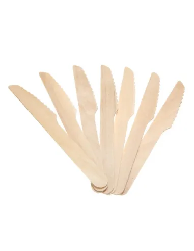 100 Coltelli Monouso in Legno - Sostenibilità e Praticità