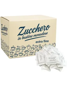 8KG Zucchero Bianco in Bustine Monodose –  (2000 Bustine da 4g) Proverbi e Frasi - Bar -Ristoranti
