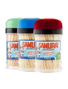 Samurai Stuzzicadenti in Bambù con Dispenser - 280 Pezzi
