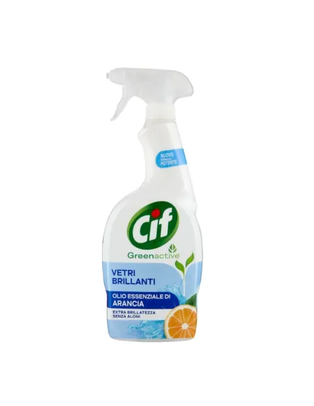 Cif GreenActive Vetri Brillanti - Olio Essenziale di Arancia 650ml