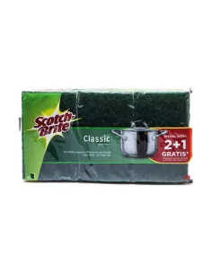 Scotch-Brite Classic - Spugne Abrasive Extra Resistenti - Confezione 2+1 Gratis