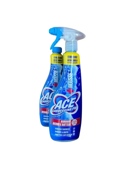 ACE Candeggina Più Mousse - Sgrassante e Igienizzante - 700ml + Ricarica