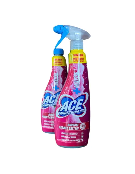 ACE Candeggina Più Mousse Profumata - Sgrassante e Igienizzante - 700ml + Ricarica