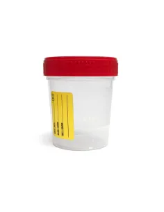 Contenitore Sterile per Raccolta Campioni - 100ml con Tappo Rosso