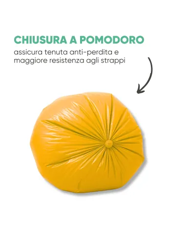 20 Sacchetti - 50X60cm - Raccolta Differenziata Giallo - 30 Litri - Made in Italy