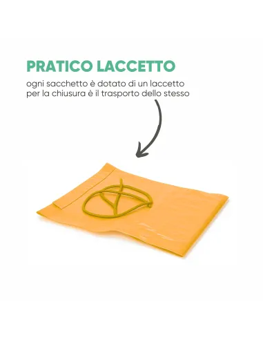 20 Sacchetti - 50X60cm - Raccolta Differenziata Giallo - 30 Litri - Made in Italy