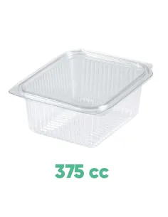 100 Vaschette 375cc Trasparenti Quadrate con Coperchio - Praticità e Versatilità