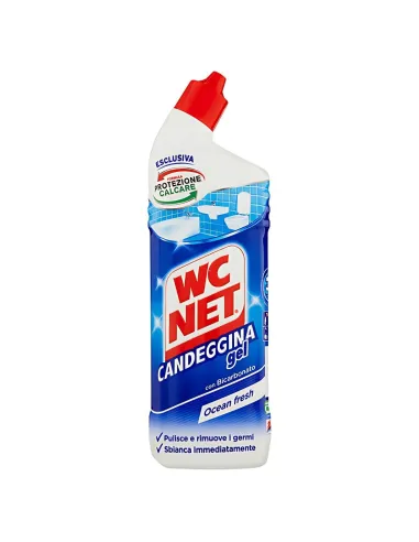 WC Net Candeggina Gel Ocean Fresh - con Bicarbonato - 700 ml - Igiene e Freschezza Immediata
