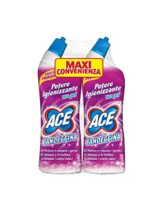 ACE WC Gel con Candeggina - Doppia Confezione Maxi Convenienza - Igiene Profonda e Profumo Fresco