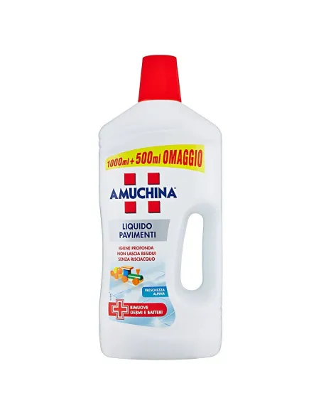 Amuchina Liquido Pavimenti - Igiene Profonda - 1000ml + 500ml Omaggio - Freschezza Alpina