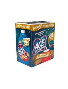 ACE Detersivo Liquido Limited Edition - Essenza di Mela e Cannella - Confezione x3 - 81 Lavaggi