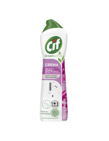 Cif Crema Greenactive Pink Bloom 500ml – Pulizia Profonda con Particelle Naturali
