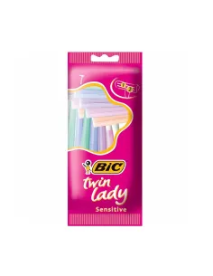BIC Twin Lady Sensitive – Rasoi Usa e Getta per Donna (Confezione Colorata)