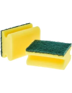 4 Spugna Salvadita – Antigraffio e Ergonomica per Pulizie Dure e Delicate