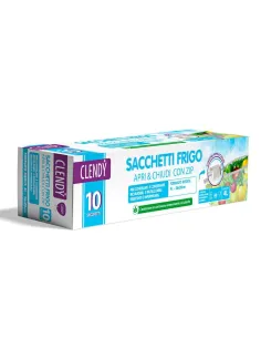 Sacchetti Frigo Apri & Chiudi con Zip Clendy – 10 Sacchetti
