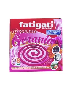 Fatigati Spirali Geranio – 10 Pezzi con Supporto Metallico