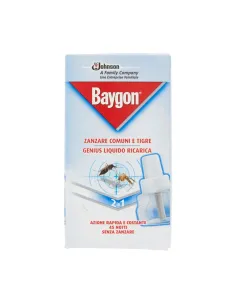 Baygon Ricarica Genius Liquido 2 in 1 – Zanzare Comuni e Tigre