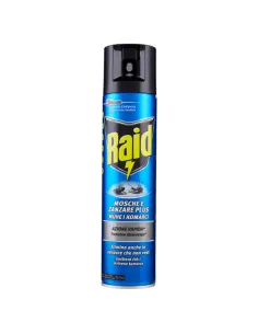 Raid Mosche e Zanzare Plus – Spray Insetticida ad Azione Rapida