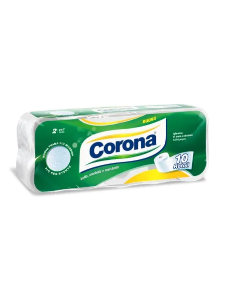 Carta Igienica Corona 10 Rotoli – 2 Veli Morbidezza Pura Cellulosa