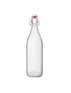 Bottiglia in Vetro 1 Litro con Tappo Ermetico – Riutilizzabile e Robusta per Acqua