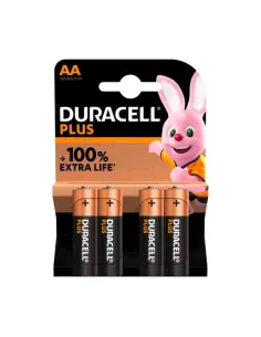 Batterie Duracell Plus AA Stilo – Confezione da 4 – +100% Extra Life