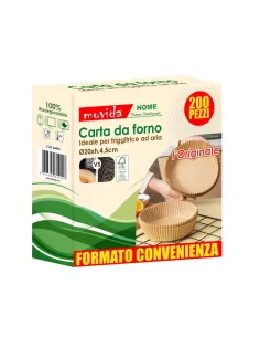 200 Fogli Carta da Forno per Friggitrice ad Aria in Foglio Quadrata 20x20x4