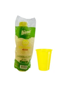 THE BEST 50 Bicchieri in Plastica Giallo da 200 ml