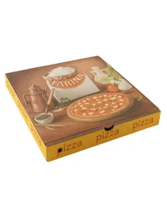 100 Scatole per Pizza da Asporto 33×33×3 cm – Chiusura Italiana