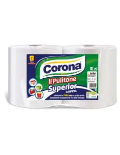 Corona Pulitone Superior Coppia | Rotoloni Multiuso 2 Veli