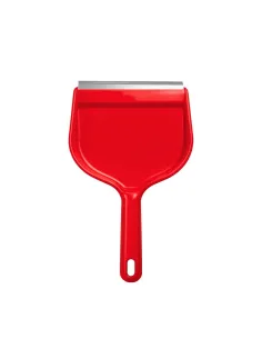 Paletta Rossa per Raccolta Polvere con Bordo in Gomma - Ergonomica e Resistente