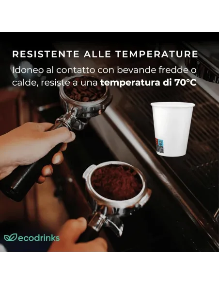 1000 Bicchierini di Carta 75ml Bianchi - Perfetti per il Tuo Caffè