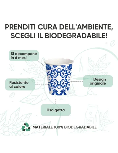 1000 Bicchierini Monouso 75ml in Carta | Maiolica Limited Edition - Stile e Tradizione