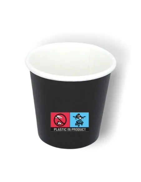 1000 Bicchierini di Carta 75ml Neri - Perfetti per il Tuo Caffè