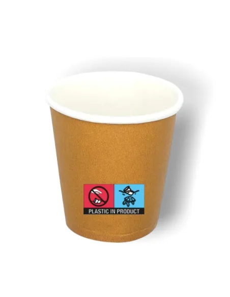 1000 Bicchierini di Carta 75ml Avana - Perfetti per il Tuo Caffè